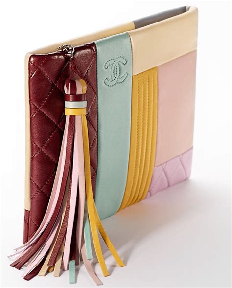 pochette grande chanel|Chanel patchwork pouch.